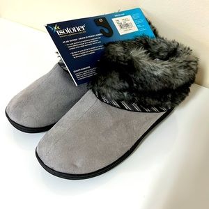 Gray Fur Slippers
